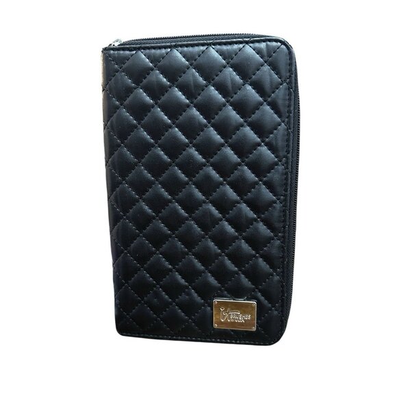 IT Cosmetics Quilted Travel Case Black Zipper Closure Makeup Brush Organizer - Picture 1 of 3